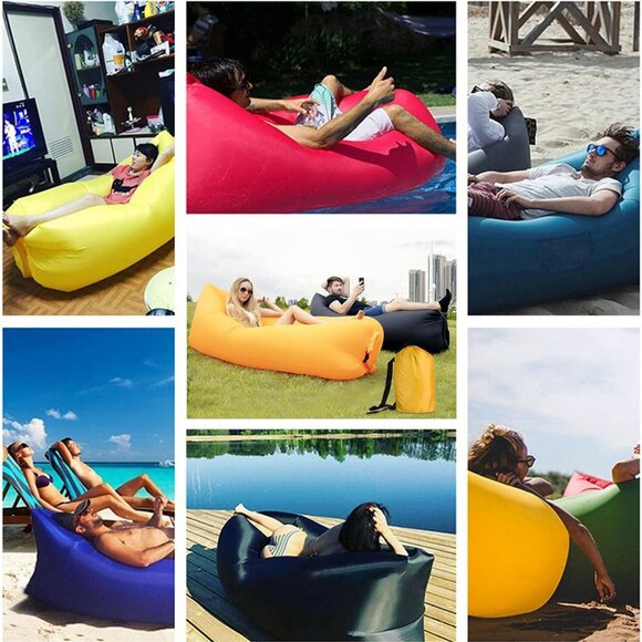 Premium Quality Air Lounger Inflatable Sofa Hammock-Portable1 Pack(Any Color) - Picture 4 of 12